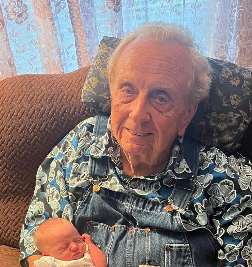Pawpaw Glenn with great granddaughter Millie