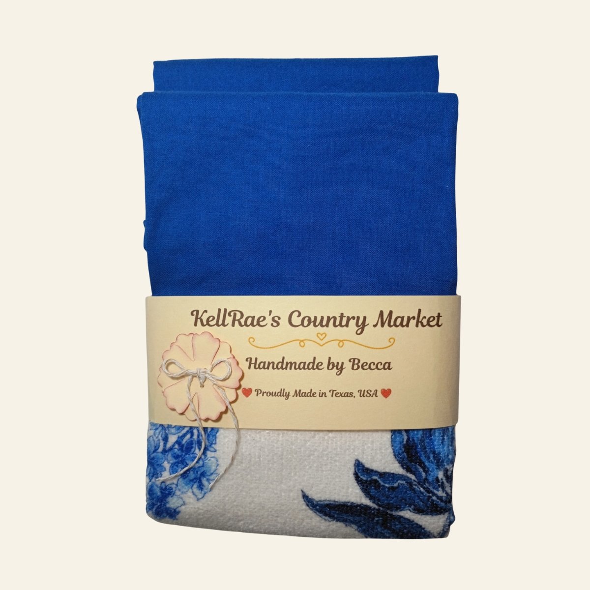 Blue Floral Kitchen Boa | Kitchen Towel Scarf - Image 5
