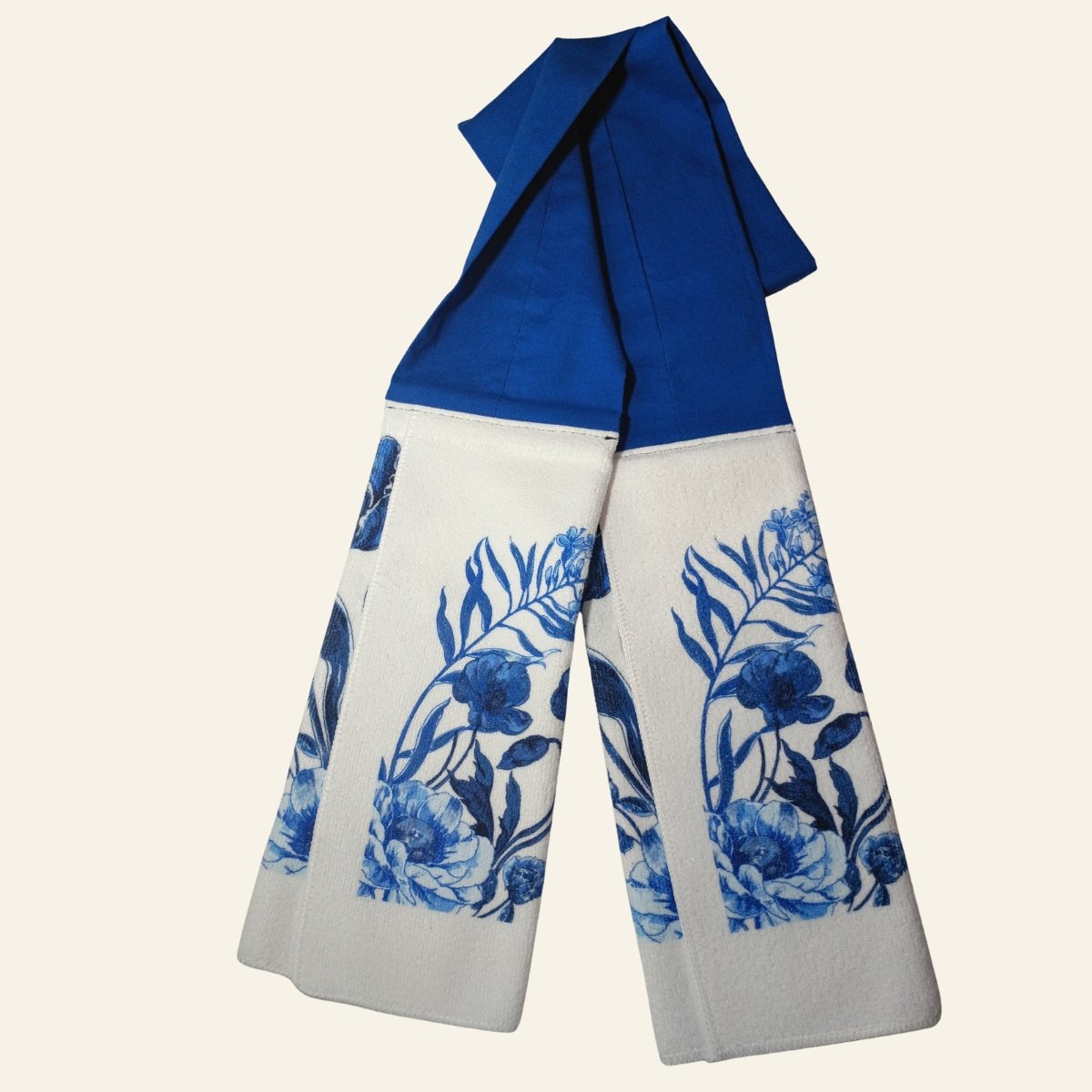 Blue Floral Kitchen Boa | Kitchen Towel Scarf - Image 3