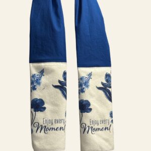 Blue Floral Kitchen Boa | Kitchen Towel Scarf