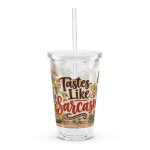 Tastes Like Sarcasm 16 oz. Clear Tumbler